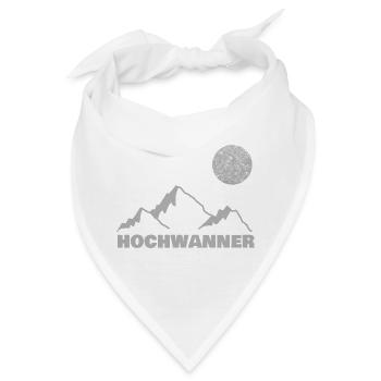 Hochwanner Bergsilhouette Mond - Bandana - Weiß - Vorne
