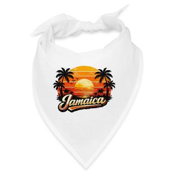 Jamaican Sunset - Bandana - Weiß - Vorne