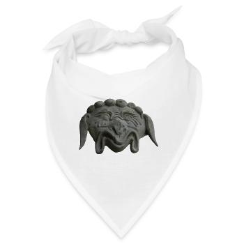 grinsende Steinmaske - Bandana - Weiß - Vorne