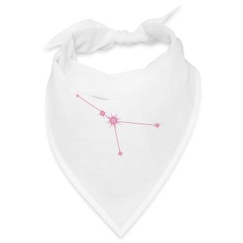 Krebsstern Sternbild Sternzeichen Pastellrosa - Bandana - Weiß - Vorne