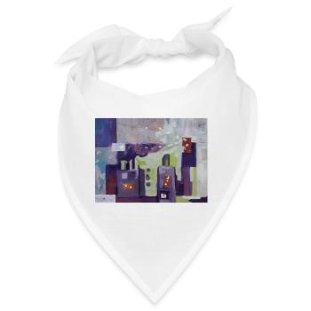 Stadt in gedämpften Farben - Bandana - Weiß - Vorne