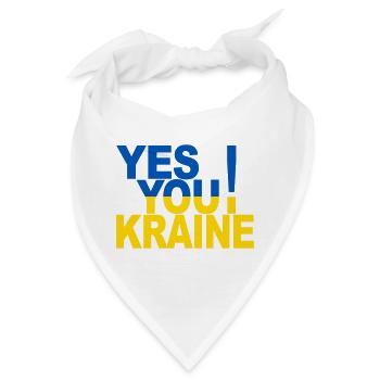 Ja, Ukraine! - Bandana - Weiß - Vorne