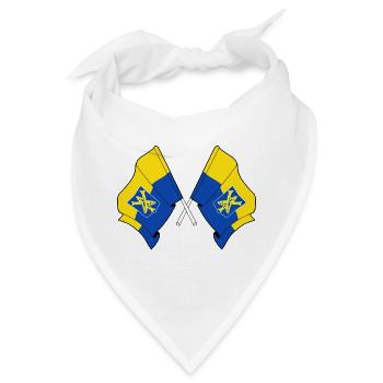 Zandvoort Crossed-Fahnen - Bandana - Weiß - Vorne