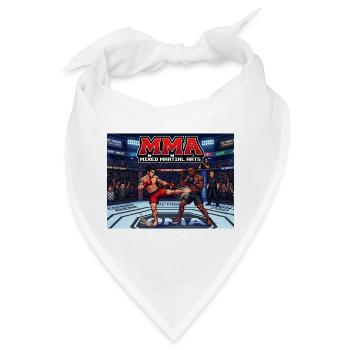MMA Ringkampf Cartoon Action - Bandana - Weiß - Vorne