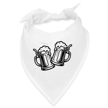 Bier Prost Symbol - Bandana - Weiß - Vorne