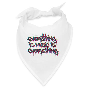 everything is music is everything tricolor - Bandana - Weiß - Vorne