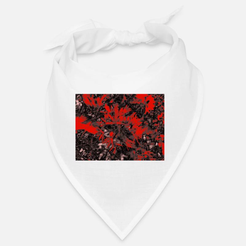Crimson Branches in Noir Bloom Bandana