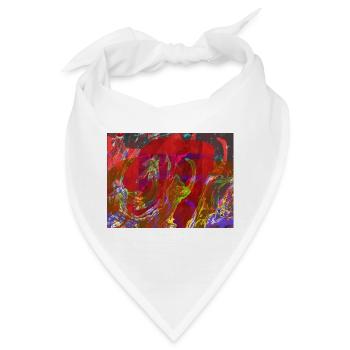 Farbwirbel Überlagerung Abstrakte Farben - Bandana - Weiß - Vorne