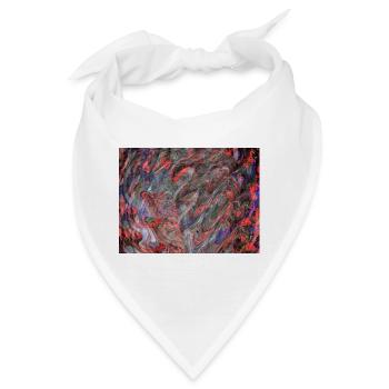 Farbwirbel Marmormuster - Bandana - Weiß - Vorne