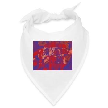 Farbwirbel Feuerfluss - Bandana - Weiß - Vorne