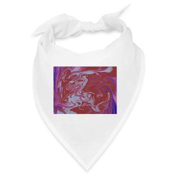 Marble Flux Rot-Pink Muster - Bandana - Weiß - Vorne