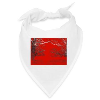 Roter Waldrand Kontrast - Bandana - Weiß - Vorne