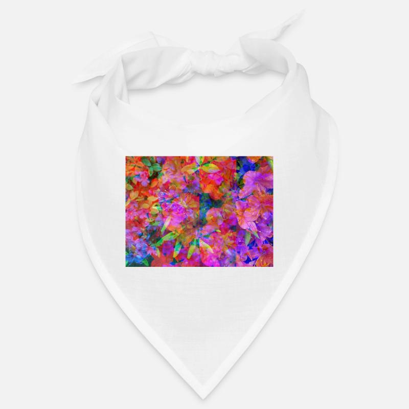 Collage de Fleurs d’Explosion de Couleur Bandana