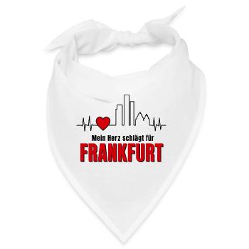 Mein Herz schlägt für Frankfurt - Bandana - Weiß - Vorne