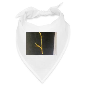 Goldener Zweig auf schwarzem Hintergrund - Bandana - Weiß - Vorne