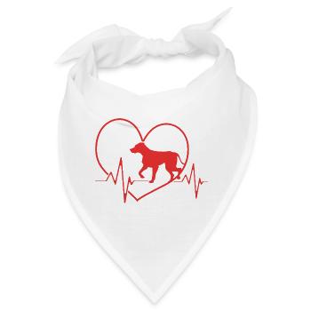 Rhodesian Ridgeback - Bandana - Weiß - Vorne