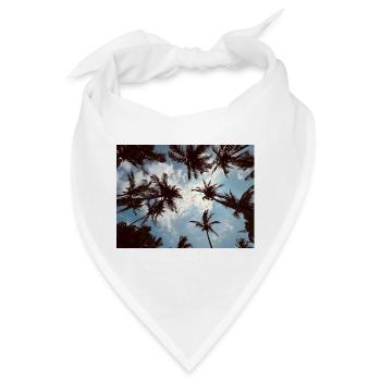 Perspektive der tropischen Palmen - Bandana - Weiß - Vorne
