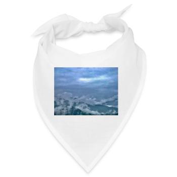 Nebel über Berglandschaft Morgenlicht - Bandana - Weiß - Vorne