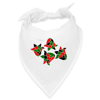 Mosaik Fantasie - Bandana - Weiß - Vorne