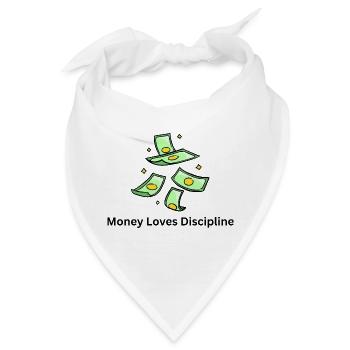 Money Loves Discipline – Business Mindset - Bandana - Weiß - Vorne
