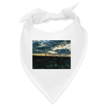 Sonnenuntergang über Stadtlandschaft - Bandana - Weiß - Vorne