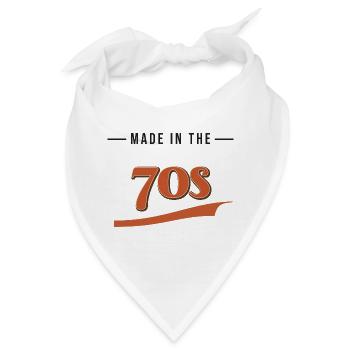 Made in 70s – Classic Vintage Retro - Bandana - Weiß - Vorne