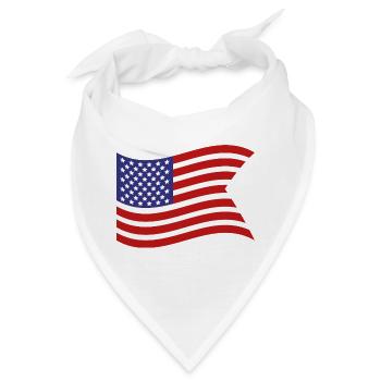 Flagge der Vereinigten Staaten - Bandana - Weiß - Vorne