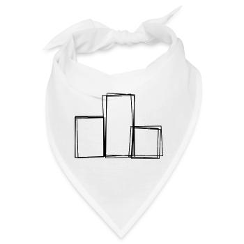 Siegerpodest handgezeichnet - Bandana - Weiß - Vorne