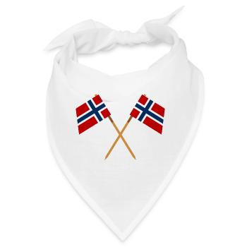 Norwegische Flagge - Bandana - Weiß - Vorne
