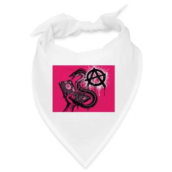 Anarchischer Aal entschlüpft einer Festplatte - Bandana - Weiß - Vorne