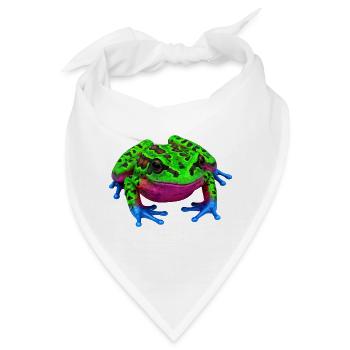 buntes tierbild, amphibien, laubfrosch - Bandana - Weiß - Vorne