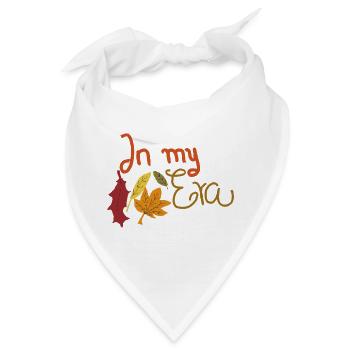In my fall era - kreatives Herbst Design - Bandana - Weiß - Vorne