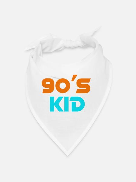90er-Jahre-Kindernostalgie - Bandana Dreieckstuch - Weiß