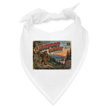 Grüße aus Bigfoot Country – Retro Sasquatch P - Bandana - Weiß - Vorne