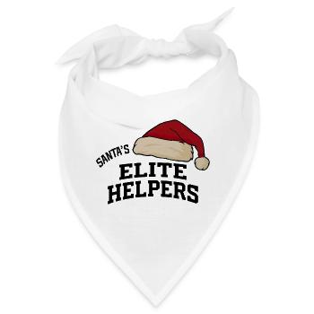 Santa Elite Helpers - Bandana - Weiß - Vorne