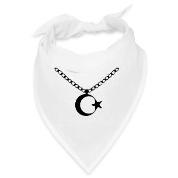 Türkei Flagge Kette - Bandana - Weiß - Vorne