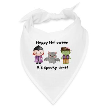 Halloween Design Spookey Freunde - Bandana - Weiß - Vorne