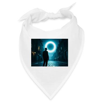Ringlicht in der Nachtstraße - Bandana - Weiß - Vorne