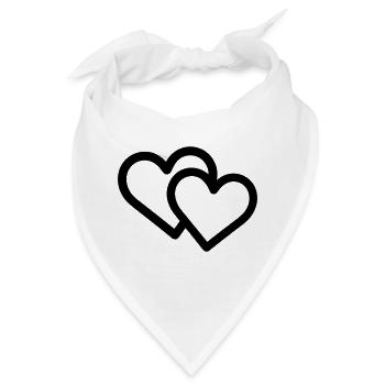 Doppelherz - Bandana - Weiß - Vorne