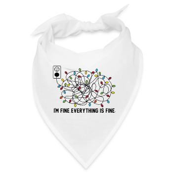 'm Fine Everything Is Fine Weihnachten Humor - Bandana - Weiß - Vorne