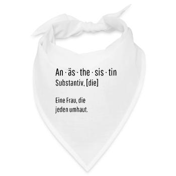 Anästhesistin Substantiv Definition Geschenk - Bandana - Weiß - Vorne