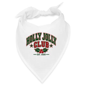 Holly Jolly Club Weihnachtsemblem - Bandana - Weiß - Vorne