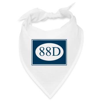 Chinesisches Abzeichen der 88. Division (Alternative Version) - Bandana - Weiß - Vorne