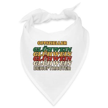 Offizieller Glühwein-Beauftragter - Retro - Bandana - Weiß - Vorne
