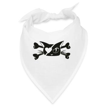 Pirate-Kitty 01 - Bandana - Weiß - Vorne