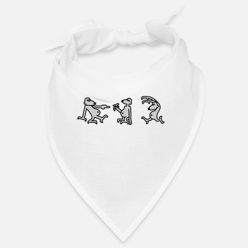 Lustige Affen - Bandana - Weiß