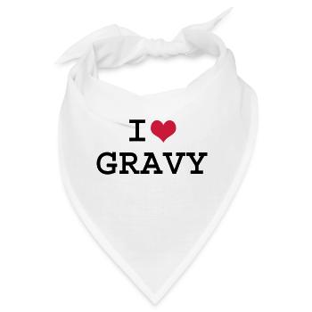 Ich liebe Gravy - Bandana - Weiß - Vorne