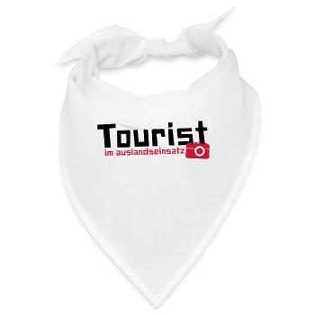 Tourist im Auslandseinsatz - Bandana - Weiß - Vorne