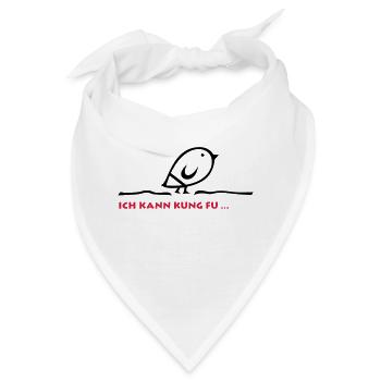Tweetlercools - Ich kann KUNG FU - Bandana - Weiß - Vorne