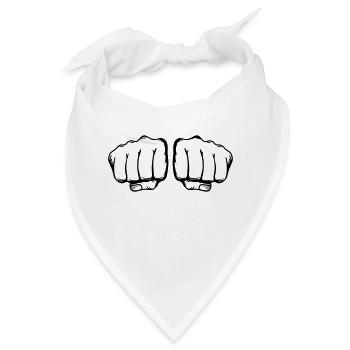 two fists - Bandana - Weiß - Vorne